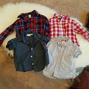 Boys Lot 2T pack of 4 button down shirts